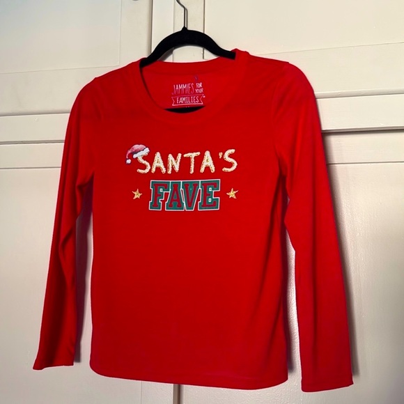 CHRISTMAS 🎅 "SANTA'S FAVE" 🎅 JAMMIES FOR YOUR FAMILY RED TOP SIZE 14 🌟EUC🌟 - Picture 6 of 7